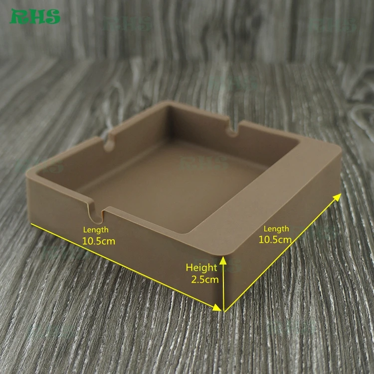 

Portable Big Square shape cigaretee windproof table silicone ashtray 5pcs free shipping 4 colors for choice