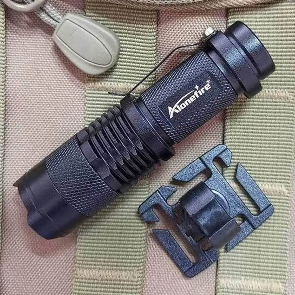 sk68 LC-10 black AloneFire светодиодный фонарик поворотный U кольцо зажим для лямки тактический рюкзак прикрепить ремень повесить лагерь Открытый Поход горный подъем - Испускаемый цвет: sk68 LC-10 black