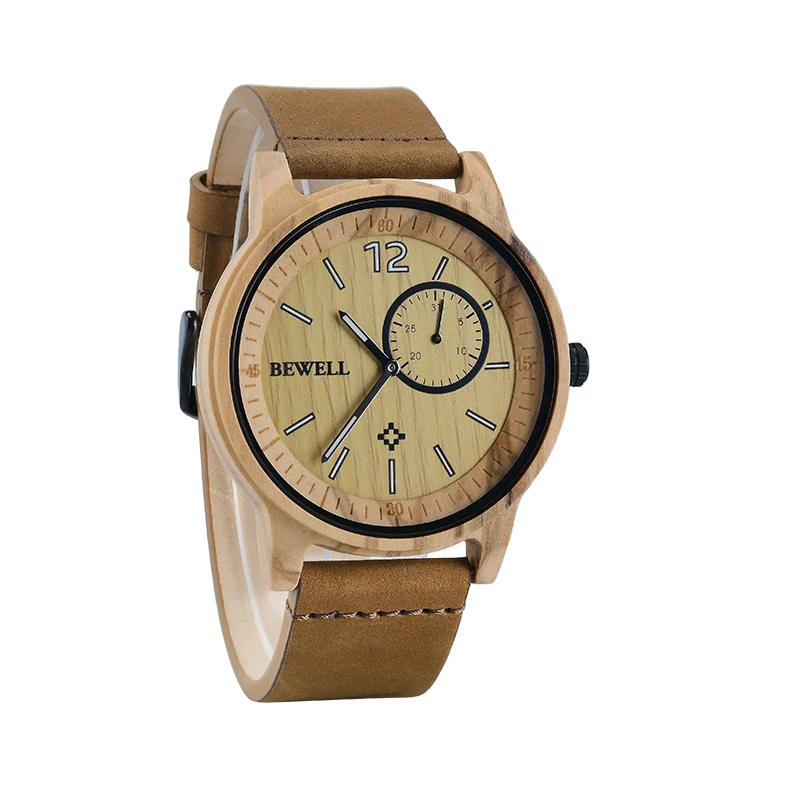 Bewell 2019 новая модель деревянные часы Мужские Аналоговые Кварцевые Move t Дата