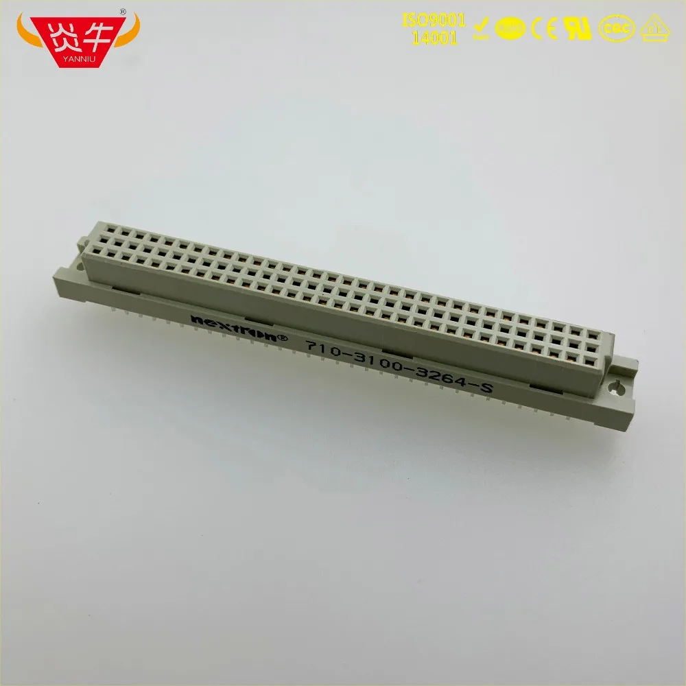 50 шт. 364 DIN41612 DIN разъем 710 3100 3264 S 2*32P 64PIN женские прямые булавки европейская розетка