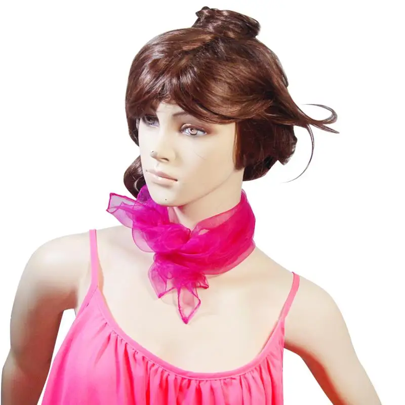 Весна лето осень сплошной цвет тонкие шелковые шарфы шифон жоржет женский шарф