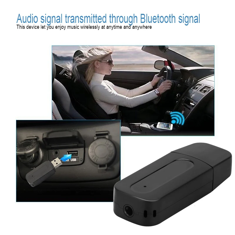 Bluetooth автомобильное беспроводное мини usb Aux музыкальный аудио приемник адаптер 3 5