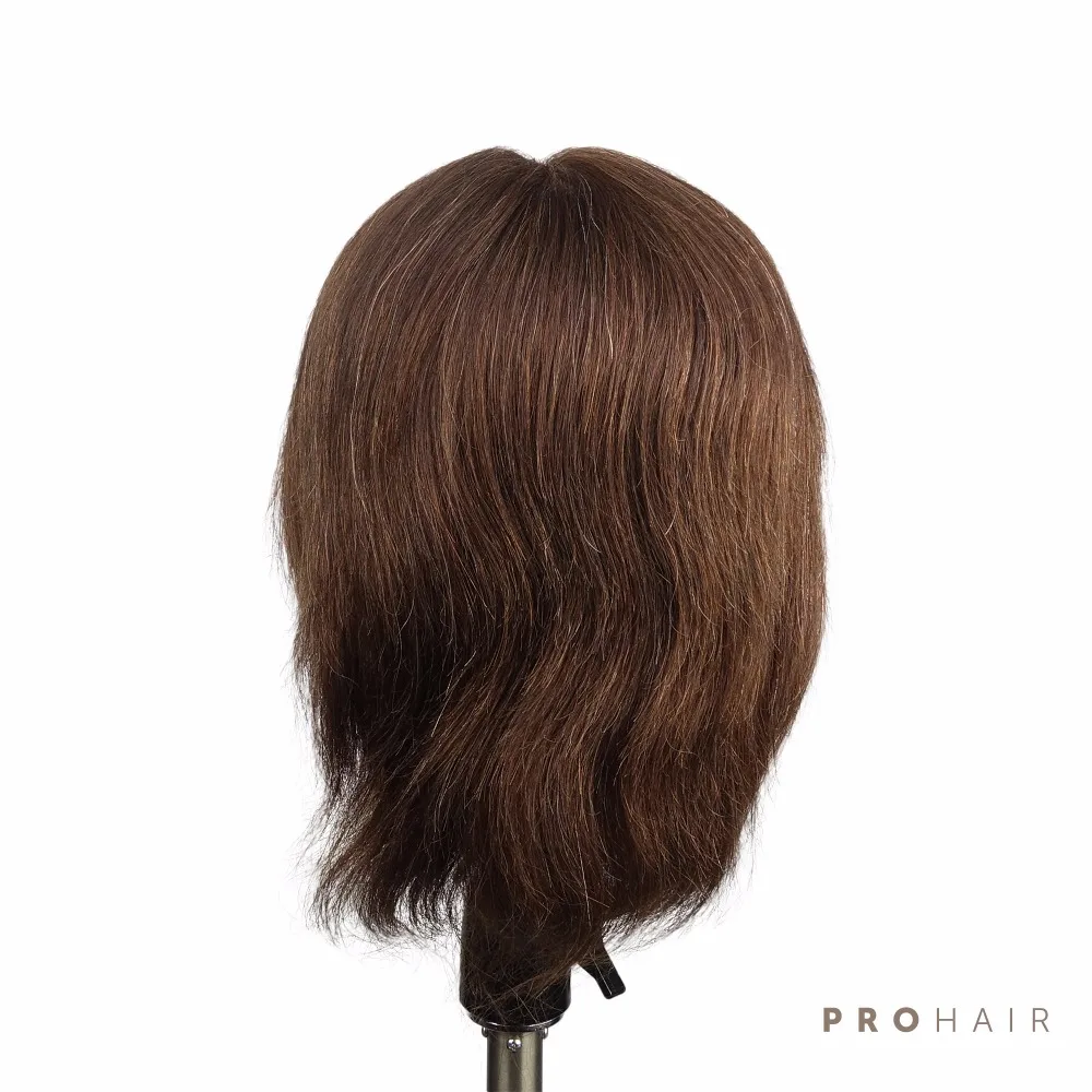 PROHAIR 20 см 8 '𧄀% человеческие волосы темно-коричневый тренировочный головной