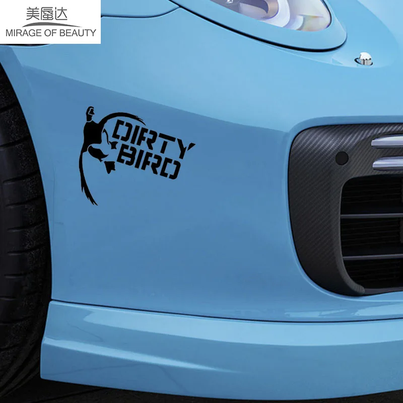 Забавная наклейка для автомобиля с изображением грязной птицы птиц уток