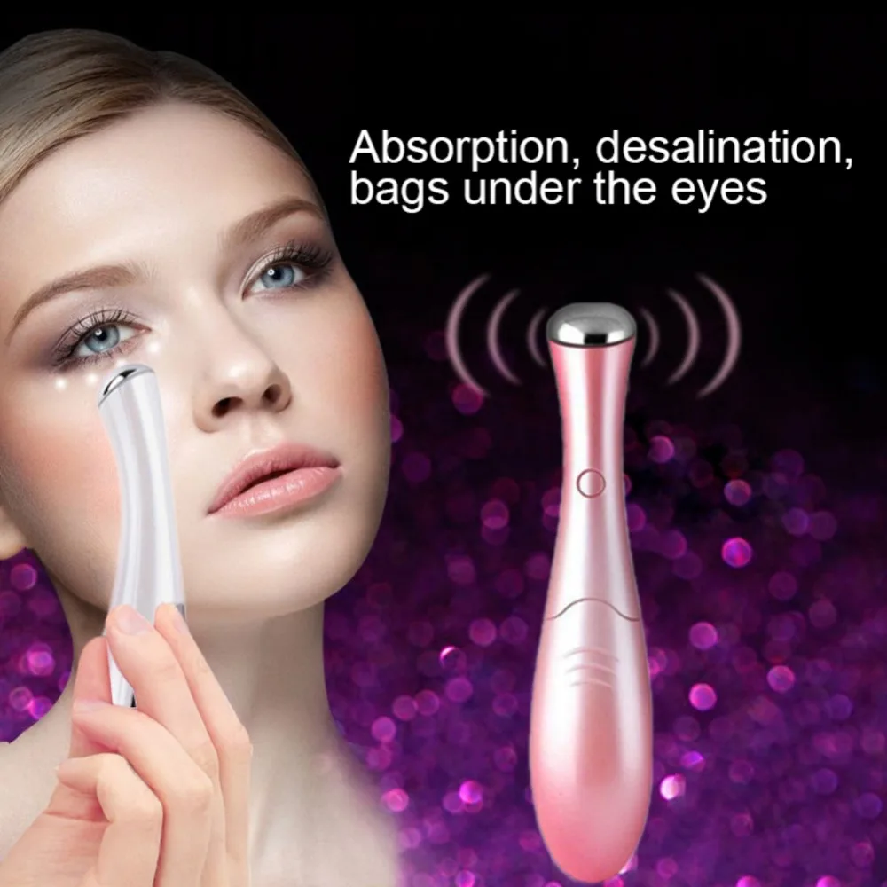 Мини глаз Электрический массажер Вибрационный лица Magic Stick анти удаление морщин