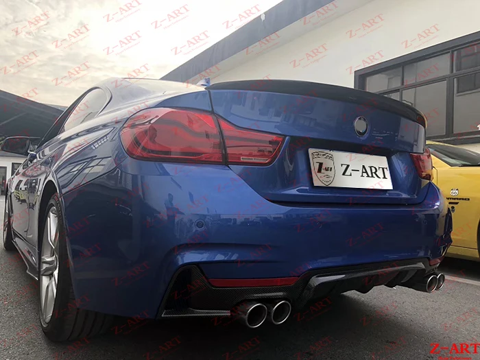 Z ART углеродное волокно задний диффузор для BMW F32 F33 F36 428I 435I 2013 2018 спойлер задней