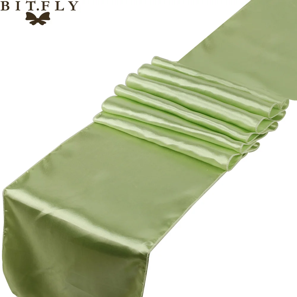 10 шт. высокое качество атласный настольный бегун свадебное украшение для стульев