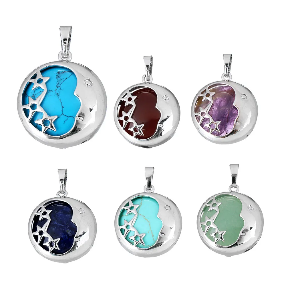 YYW Серебристые подвески ювелирные изделия сделай сам луна звезды натуральный