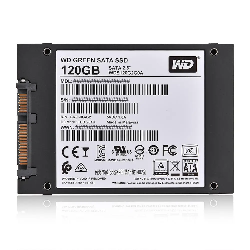 Western Digital WD SSD зеленый твердотельный накопитель 120 ГБ 240 480 ТБ 2 5 дюйма внутренний