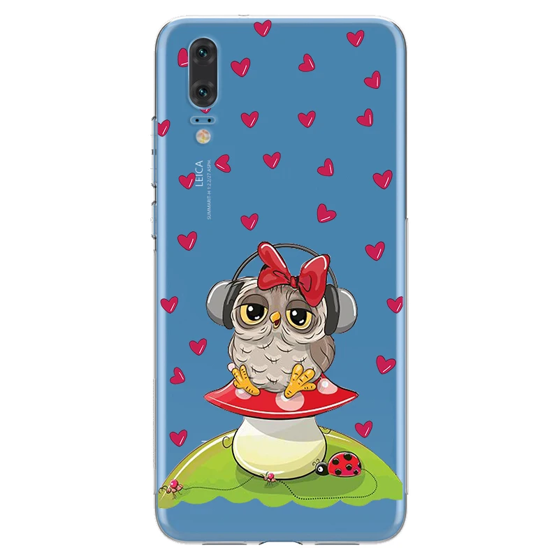 WM05020 Чехол ciciber с милым животным совом для huawei P30 P20 P10 P9 P8 Lite Pro Plus P smart, чехлы для телефонов из мягкого ТПУ - Цвет: WM05020