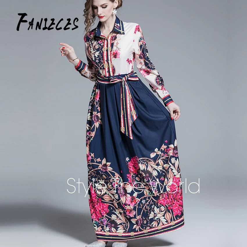 Женское плиссированное платье макси подиумное дизайнерское синее до пола с