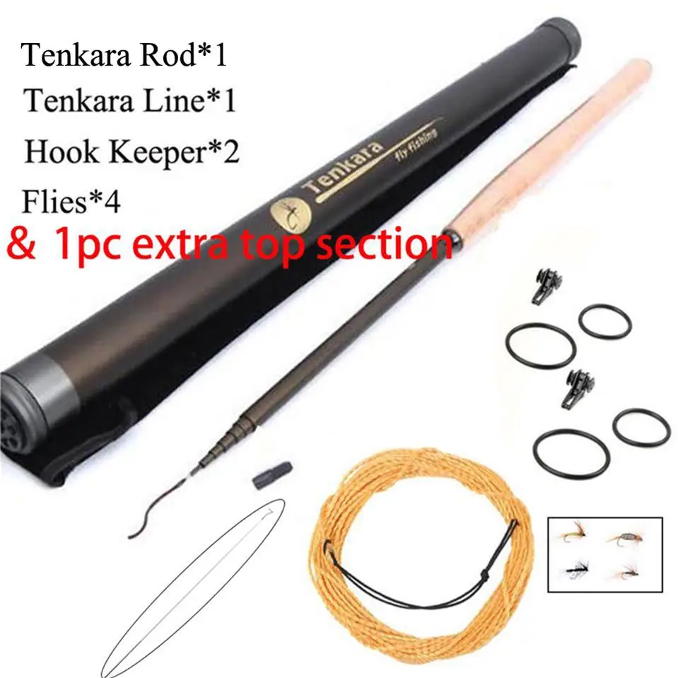 v-tenkara and tip Maximumcatch 12/13FT 7:3 телескопическая Тенкара нахлыстом Удочка быстрое действие 9 сегментов удочка - Цвет: v-tenkara and tip