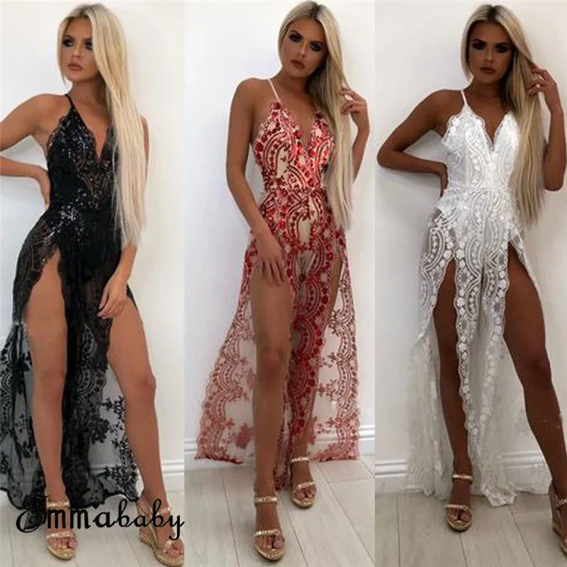 Платье женское длинное кружевное без рукавов|Женские платья| |