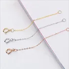 Цепочка удлинительная из серебра 925 пробы, 3 см, 5 см, 8 см, с застежками-карабинами для изготовления ювелирных изделий, Z1013