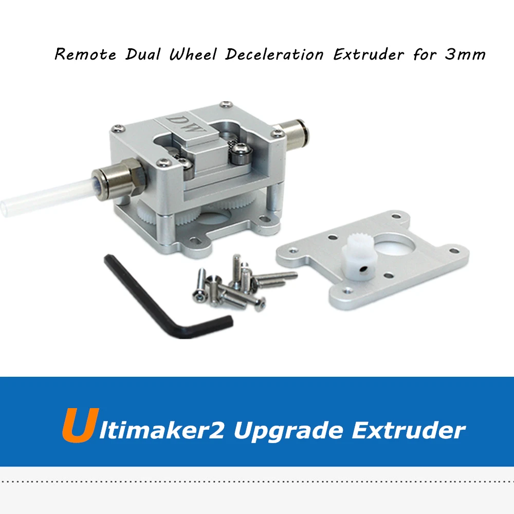 

3D Printer Parts UM2 Ultimaker2+ Upgrade All Metal Remote Dual Wheel Deceleration Extruder For 3mm Filament