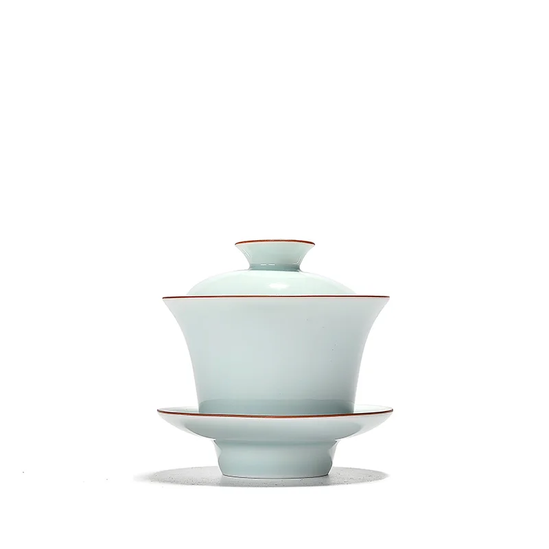 PINNY 160 мл Celadon Gaiwan ручная работа матовая белая фарфоровая чайная чаша китайский