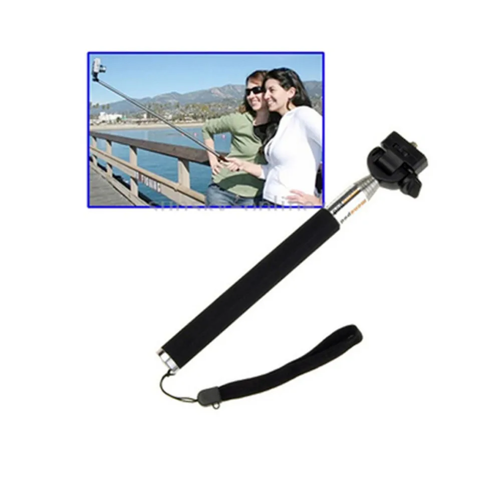 Выдвижная ручная селфи палка монопод + адаптер крепления для спортивной экшн
