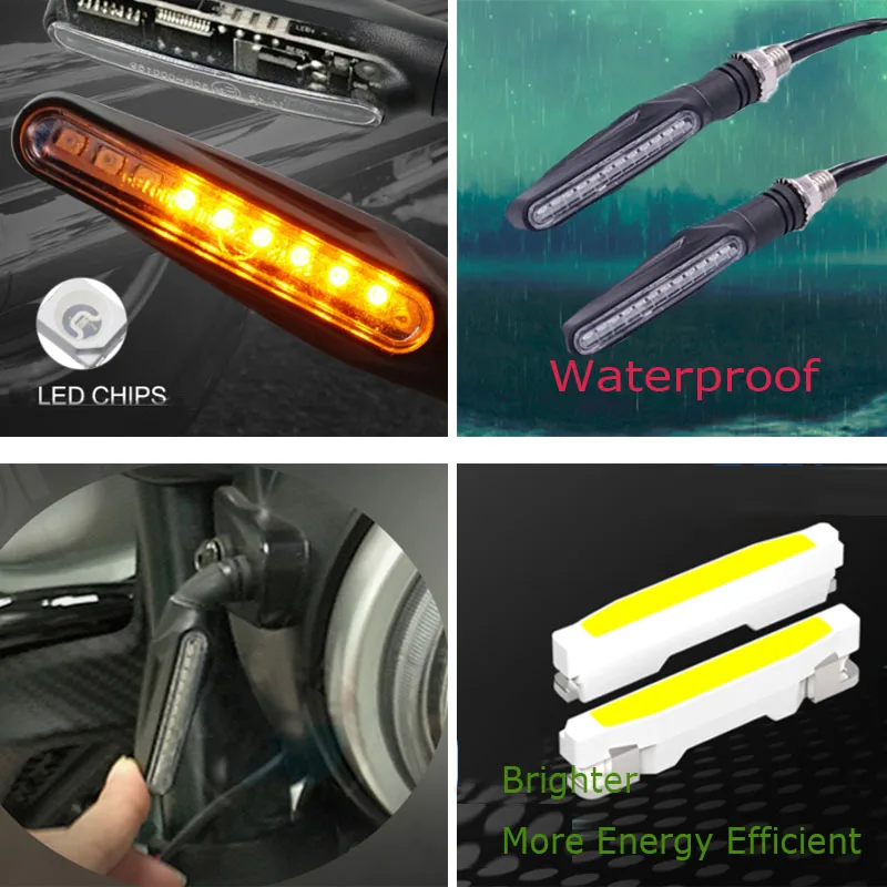 Для Kawasaki Z650 Z750 Z800 Z900 Z1000 Versys 650 1000 ZX6R ZX10R универсальные 10 мм мотоциклетные указатели