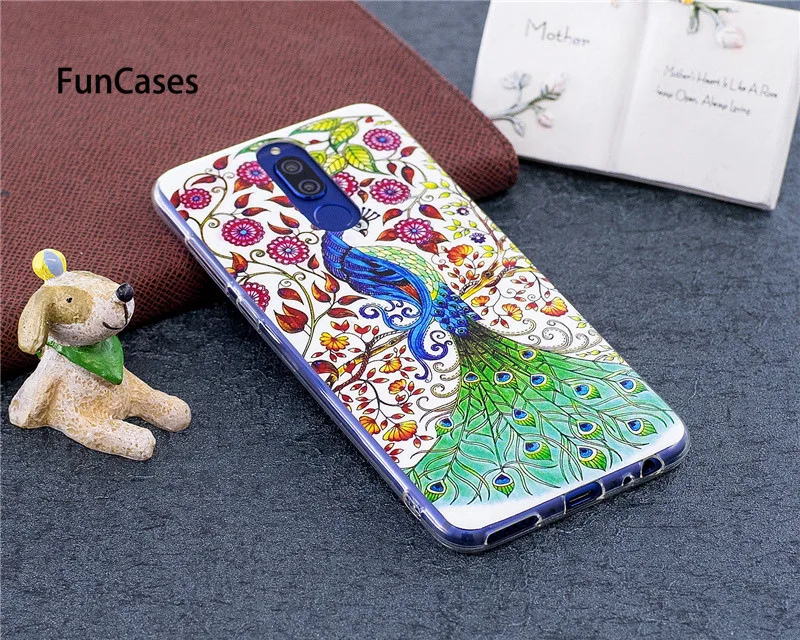 Светящийся чехол для huawei Mate 10 Lite силиконовый Novia 2i фосфоресцирующий блестящий Honor