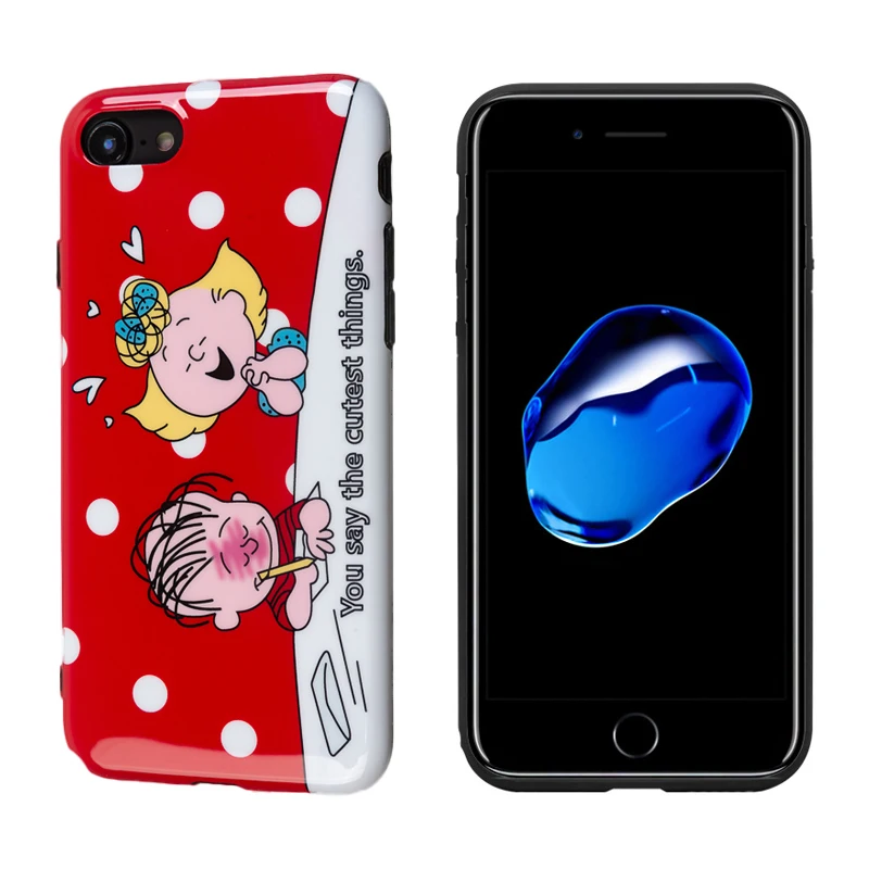 Роскошные глянцевые мягкий силикон IMD чехол для iPhone 7 8 X плюс XS 10 милые девушки в