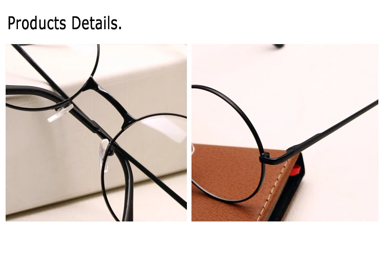 Женская винтажная оправа для очков обычная зеркальная большая круглая