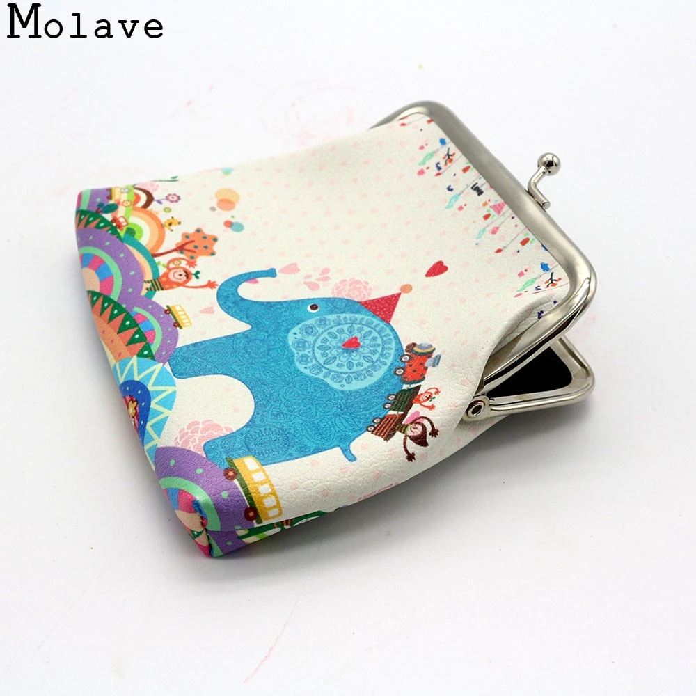 MOLAVE 2017 Женский винтажный Borsa Della Moneta Del Gufo/Elefante Animale Stampato Cuoio di demazione Piccolo Borse Hasp oct30|borsa