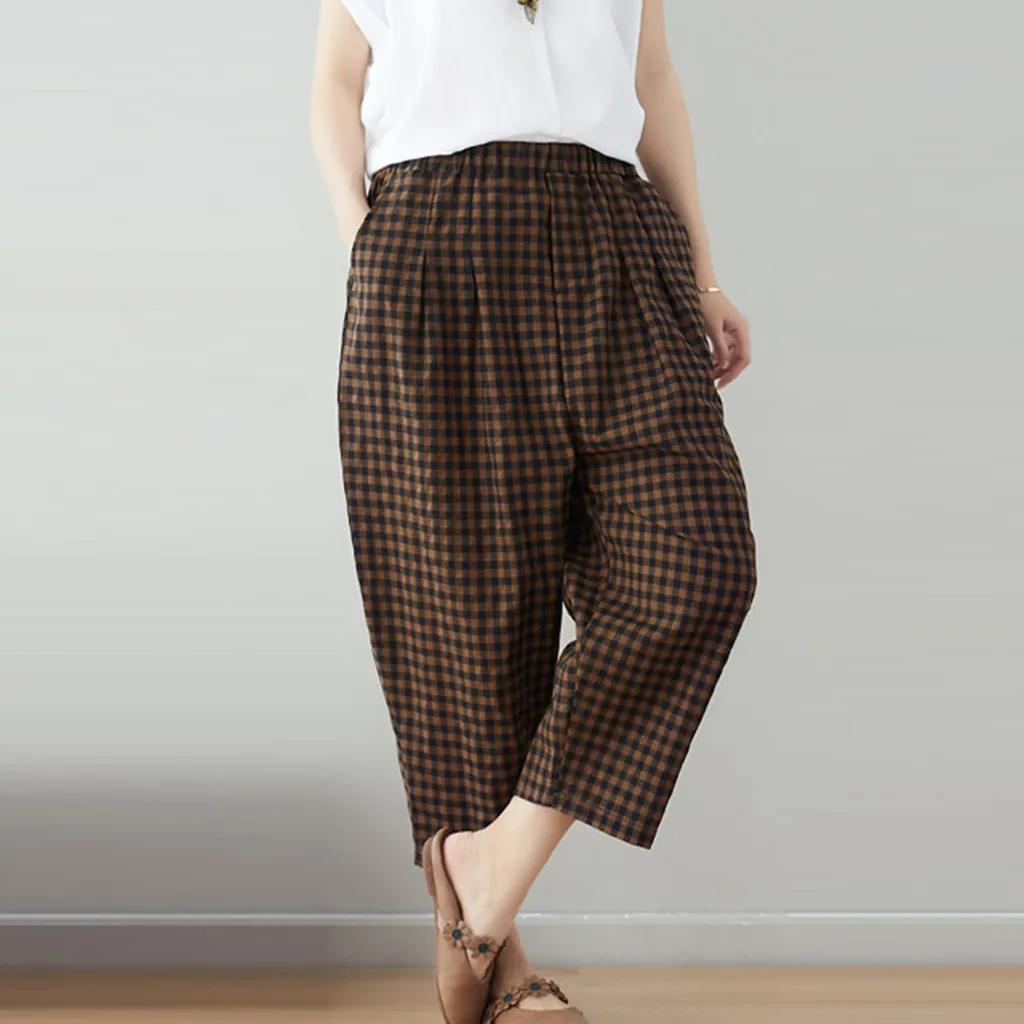 

2018 Autumn Fashion New Women Loose Harem Women Casual Striped Print Trousers Trousers Ladies Loose Y430