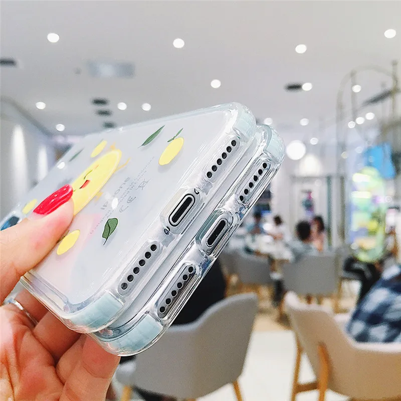 Фруктов Телефон чехол для iPhone 6 6s 7 8 плюс Xs Max Xr 11 11pro мягкий симпатичный из ТПУ с