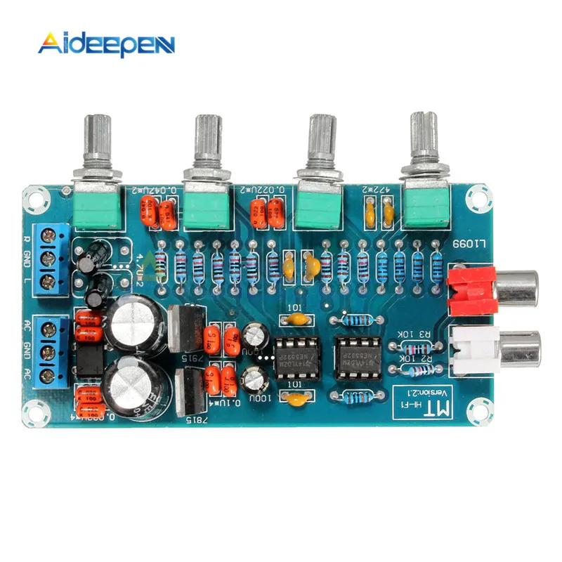 NE5532 HIFI усилитель фильтр предусилителя доска DIY наборы AC двойной 15 в 3P терминал аудио выход плата управления готовой продукции