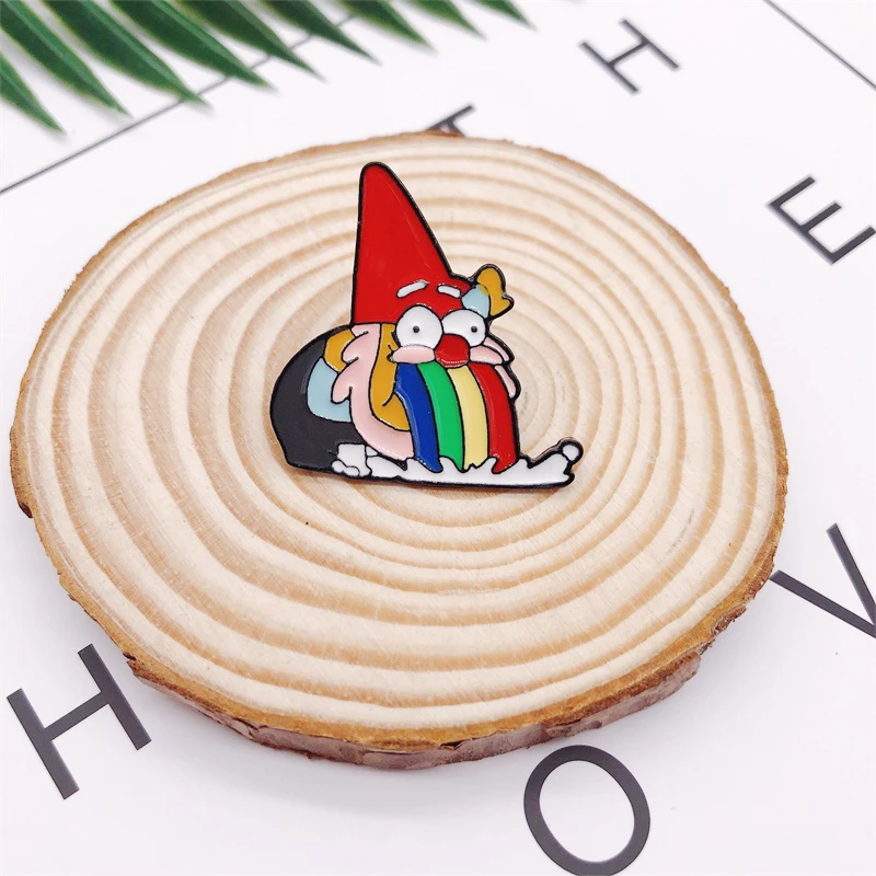 Эмалированная брошь в виде мультяшного животного пчела еда миска чашка