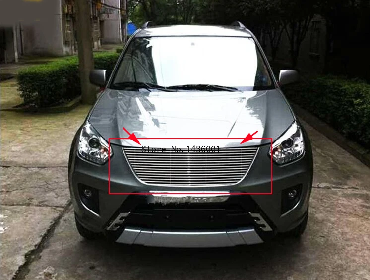 

Stainless Steel High Quality Grille Front Fence Girdle Color For Chery Tiggo 2010-2013 Grilled Grills Par