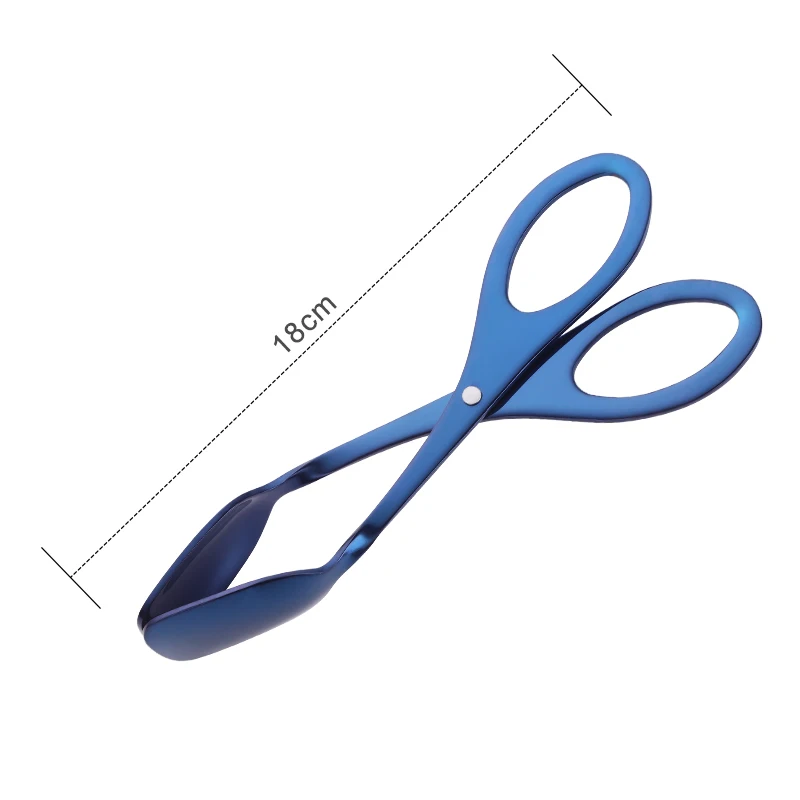 blue 1 pc Креативная кухонная утварь с зажимом для еды, красочный буфет, инструмент для приготовления пищи, нержавеющая сталь, зажим для хлеба, Золотой зажим для выпечки, набор инструментов - Цвет: blue 1 pc