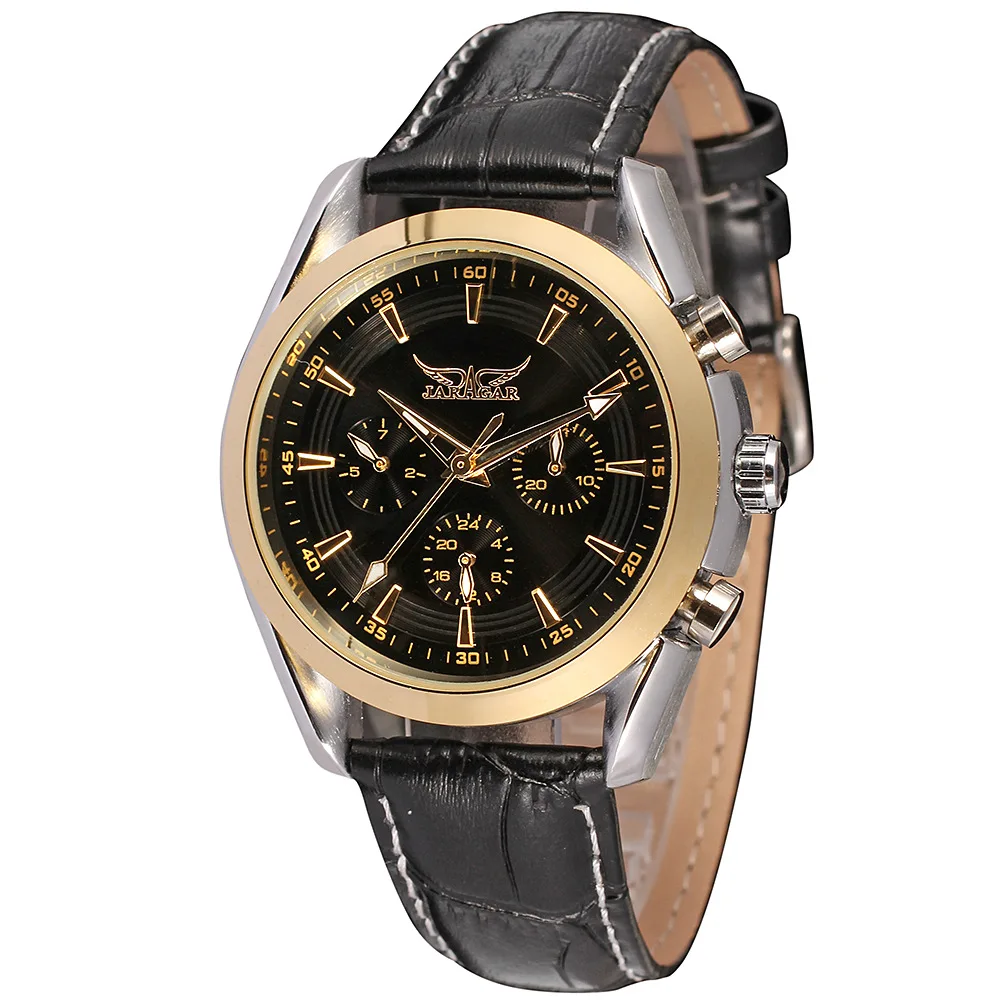 Часы наручные мужские механические с кожаным ремешком синие черные 2020|watch color|watch