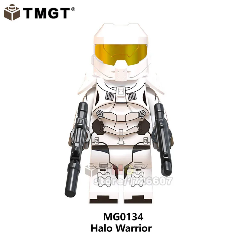 MG0134 Один Halo Warrior форта игра Строитель с оружием Rockman Medivh Jaina Sylvanas Windrunner строительные блоки игрушки для детей - Цвет: MG0134