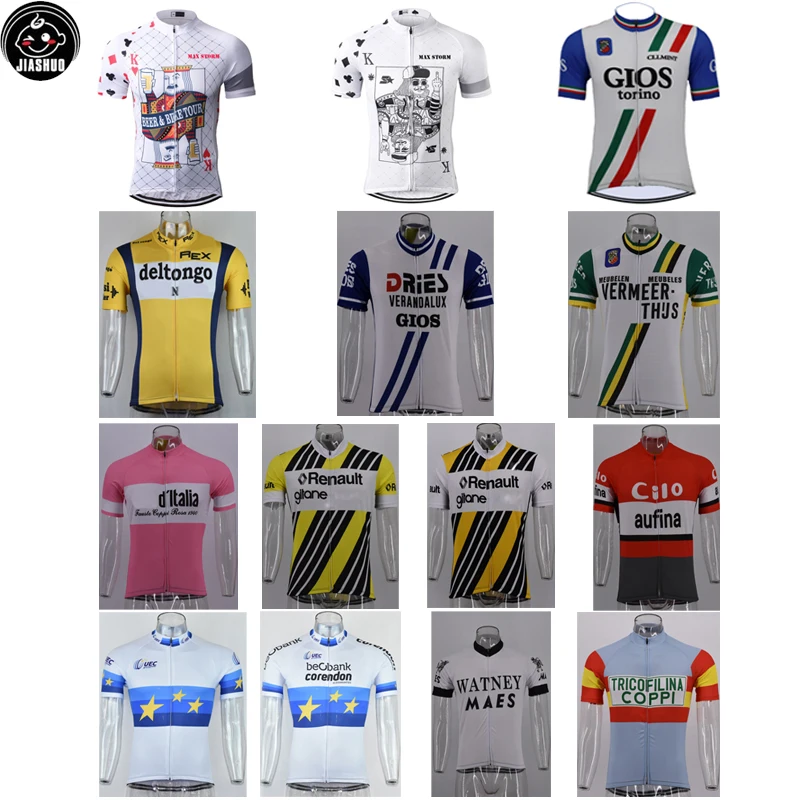 Футболка Jiashuo в стиле ретро Классическая дышащая майка для езды на велосипеде 4