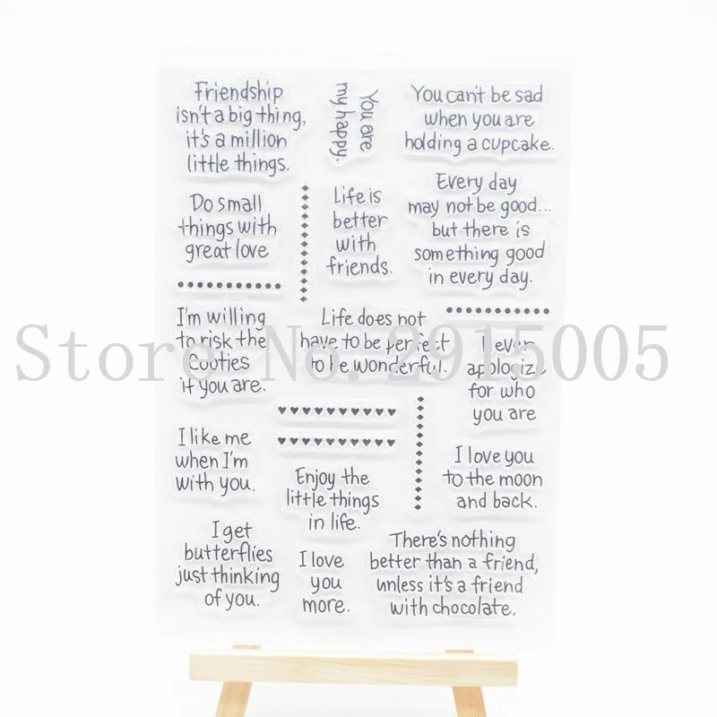 Friendship isn't a big thing Scrapbook DIY photo cards account rubber stamp clear transparent 10x10cm CS2150 | Дом и сад