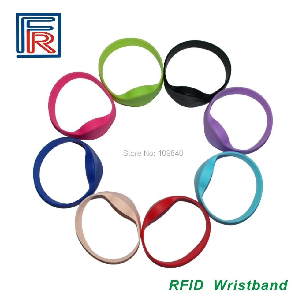 

200pcs/lot 13.56MHz RFID Silicone Wristband ISO14443A Bracelet Waterproof NFC MF 1K S50 Card for Access Control