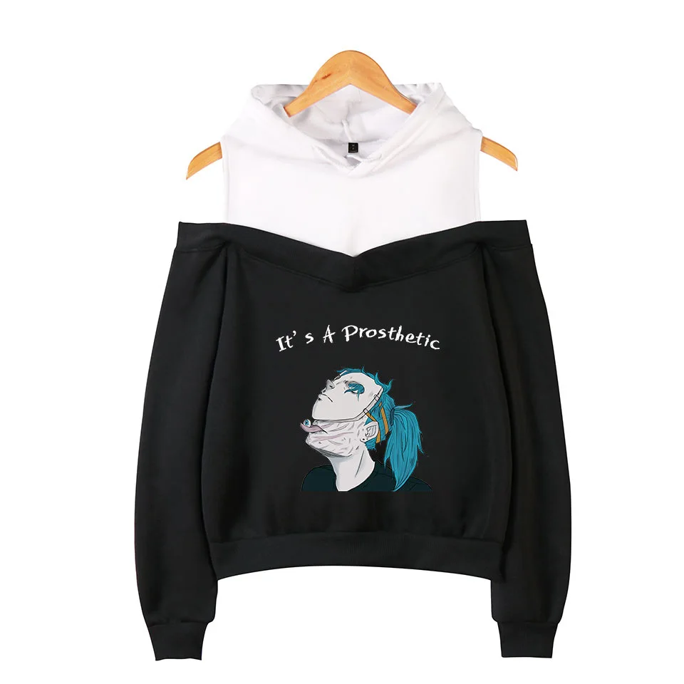 black sally hoodie Толстовки Sally Face, толстовки для девушек и женщин с рукавами и открытыми плечами, эксклюзивные толстовки Sally Face, костюмы для косплея размера плюс XXL - Цвет: black sally hoodie