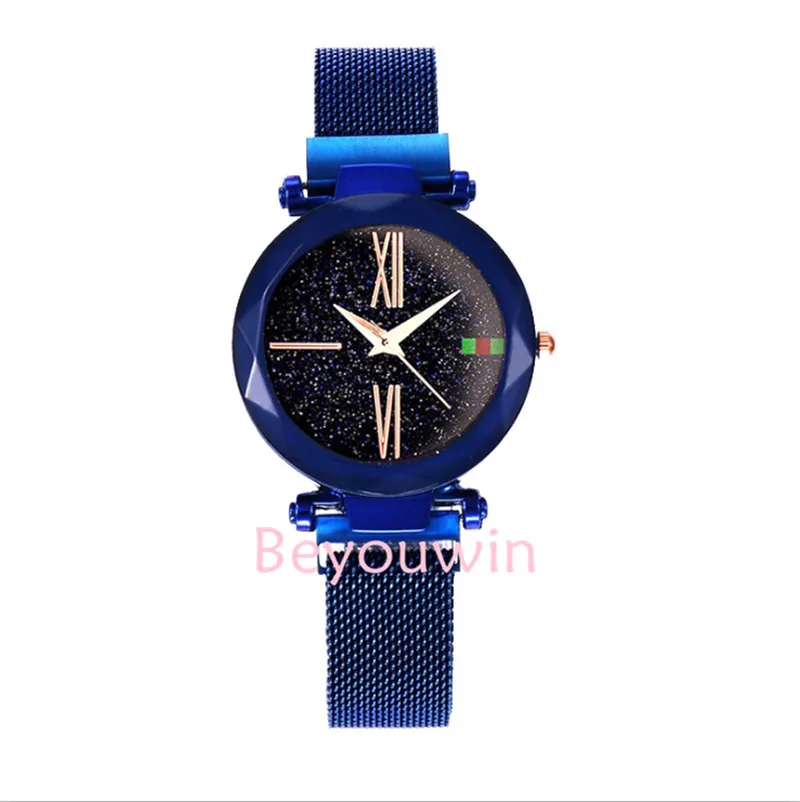 100 шт./лот модные женские часы хорошего качества с циферблатом звездного неба