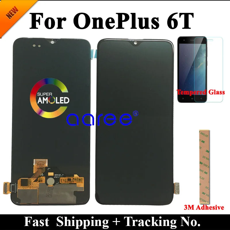 Супер AMOLED Оригинальный ЖК дисплей для Oneplus 6T LCD One plus экран сенсорный дигитайзер