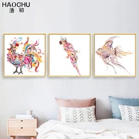 haochu abstract animal watercolor pattern home decor picture bar canvas poster art oil painting bedroom printing oil frameless