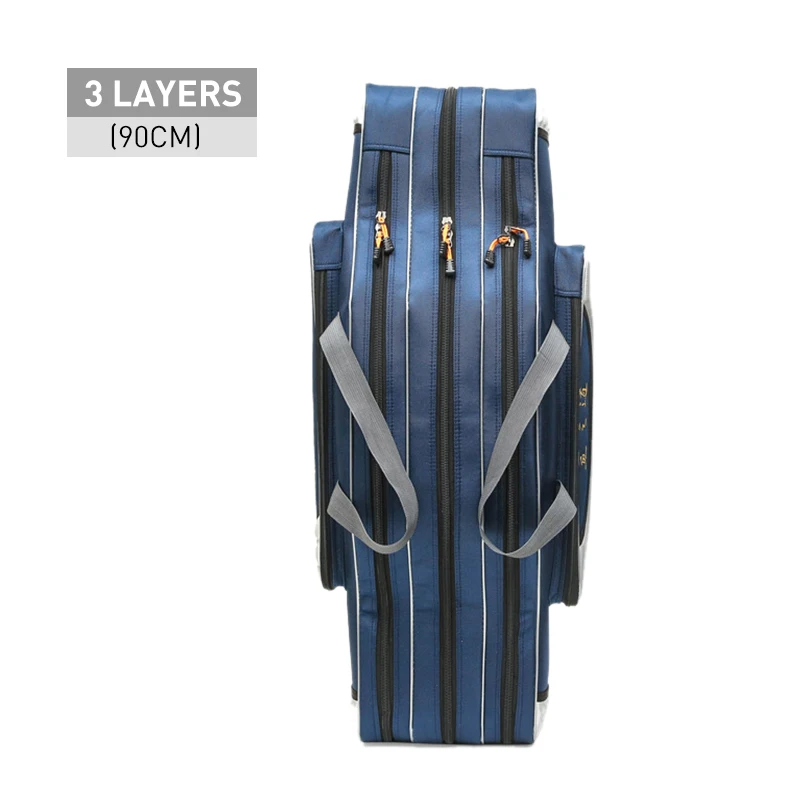 Blue 3 Layer 90 cm Портативный многофункциональные рыболовные сумка песка из плотной ткани детская одежда на рост 80, 90/100/120 см Удочка 3 Слои 4 Слои Travel Carry чехол Pesca XA49G - Цвет: Blue 3 Layer 90 cm