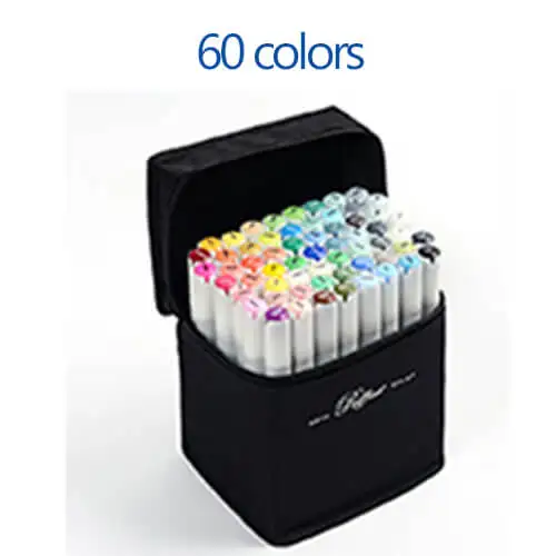 60 Colors Marco Raffine 30/60/120 Цвета на спиртовой основе Профессиональный маркер для рисования набор Prismacolor двойной головой анимационные маркеры эскизные ручки - Цвет: 60 Colors