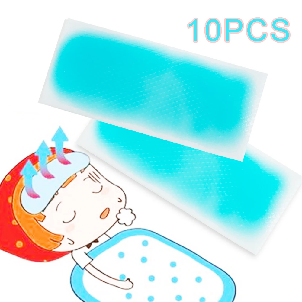 10 шт. охлаждающий гелевый пластырь головная боль лихорадка снятие стресса для