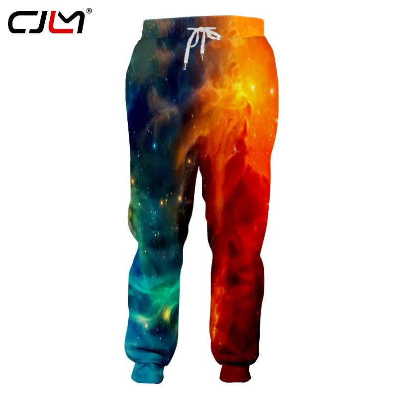 

CJLM Man Personality Colored 3D Full Printed Sweatpants Harajuku Oversized Starry Sky Theme Men's Pants Best Selling