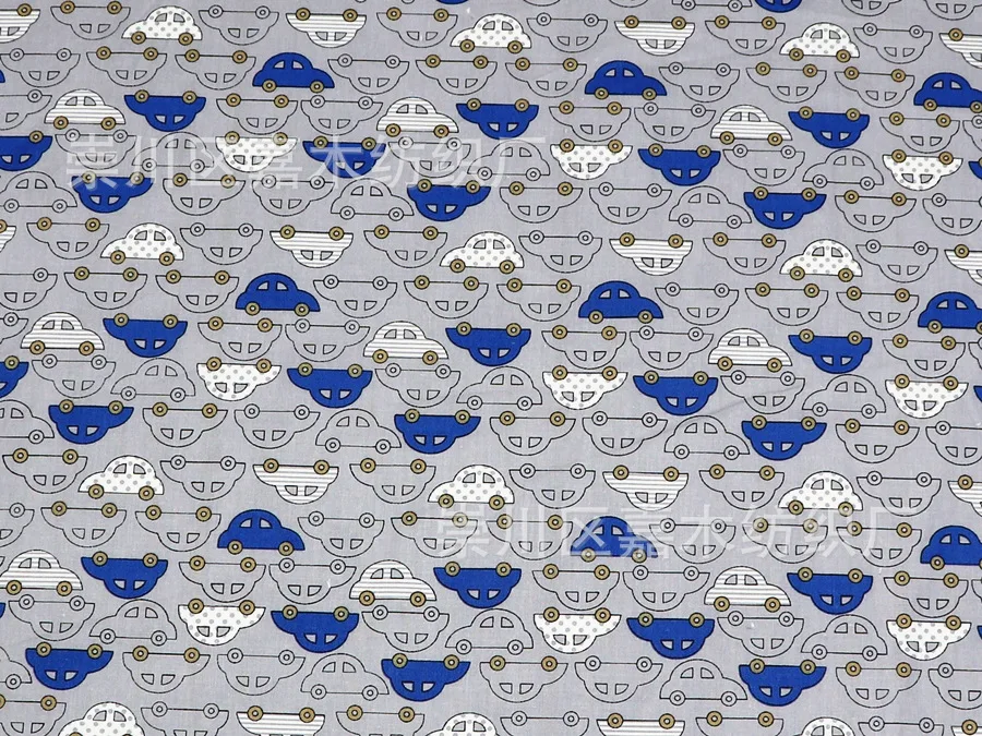 Хлопчатобумажная саржевая Ткань DIY материал для рукоделия принт мини-автомобили