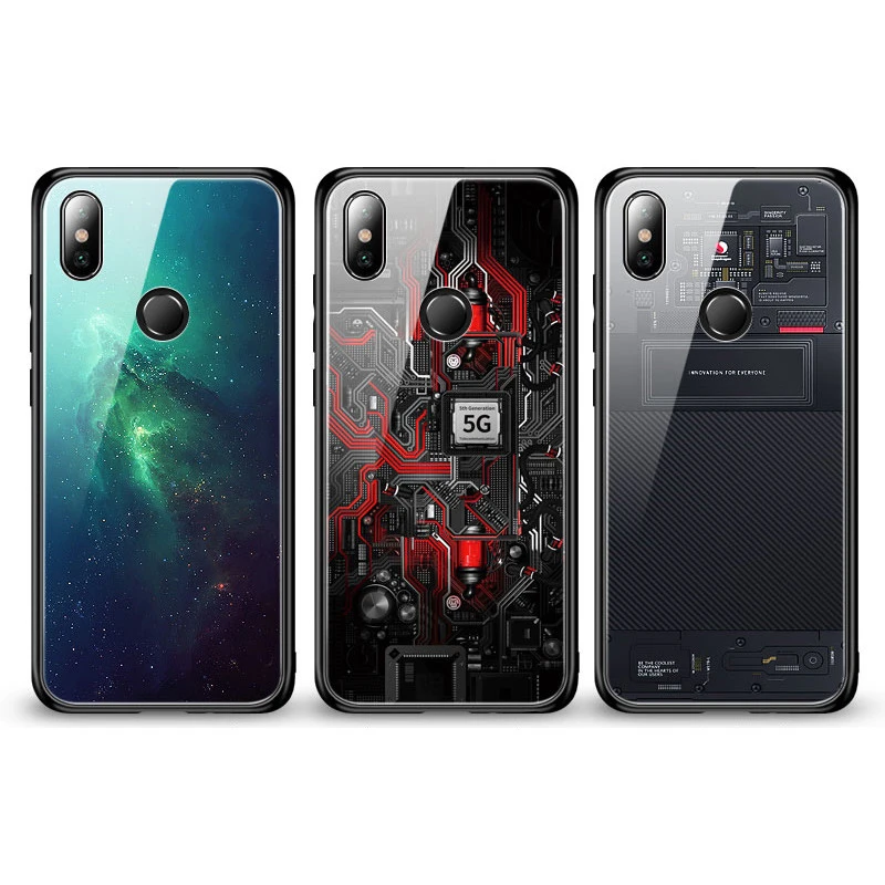 Стеклянный чехол Aixuan для Huawei Honor 20i с рисунком из закаленного стекла силиконовый