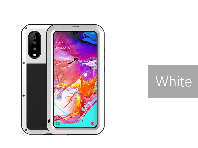 LOVEMEI мощный IP68 водонепроницаемый противоударный металлический чехол для samsung Galaxy A70 алюминиевый Силиконовый прочный закаленное стекло