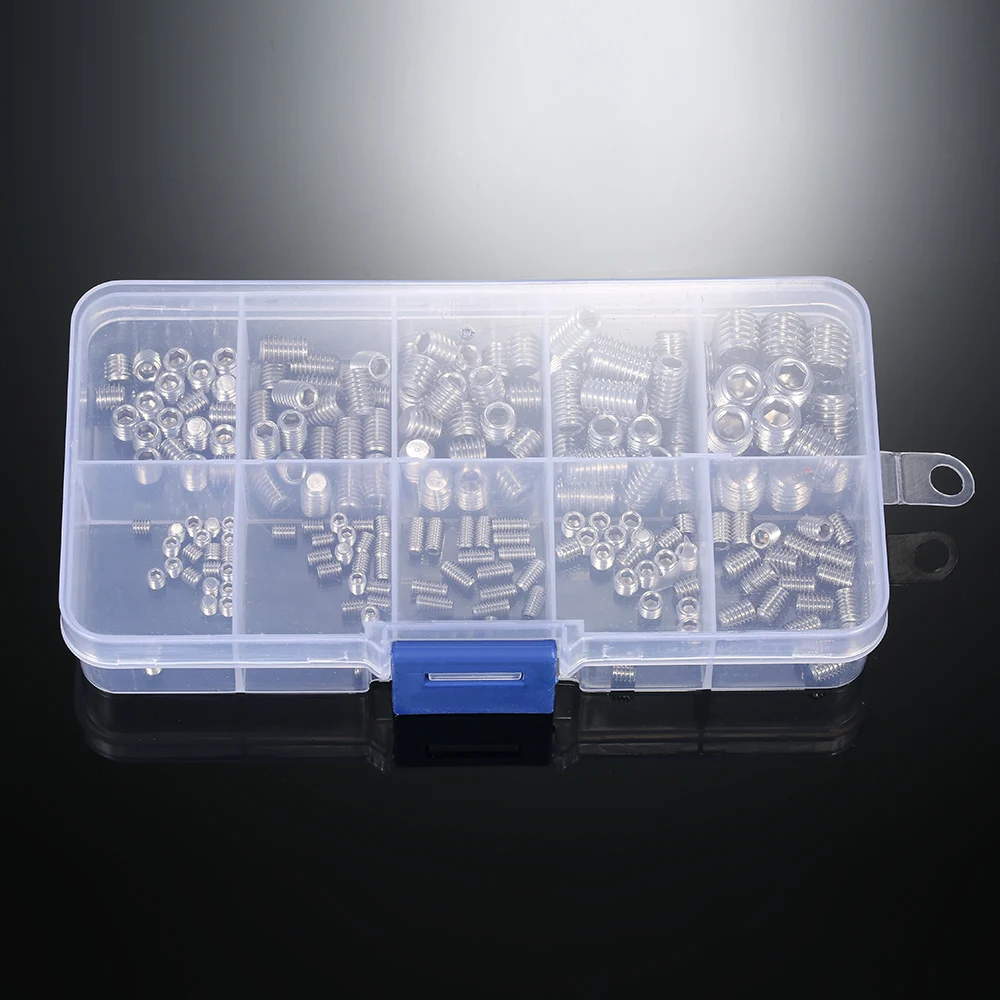 200 шт. Аллен головкой шестигранный винт Нержавеющая сталь винтов с шестигранной