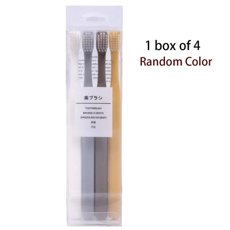 Зубная щетка с мягкой нейлоновой щетиной 4 шт./набор | Красота и здоровье